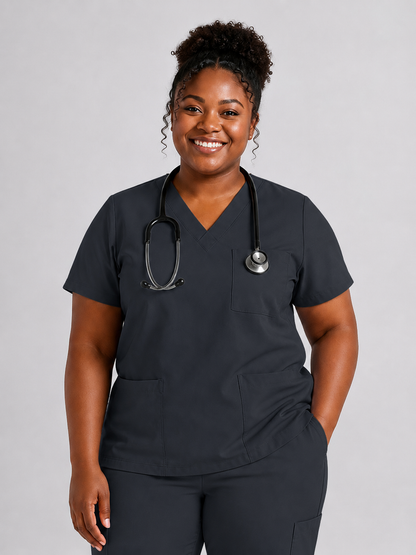 Women's Cura Triple Pocket Scrub Top