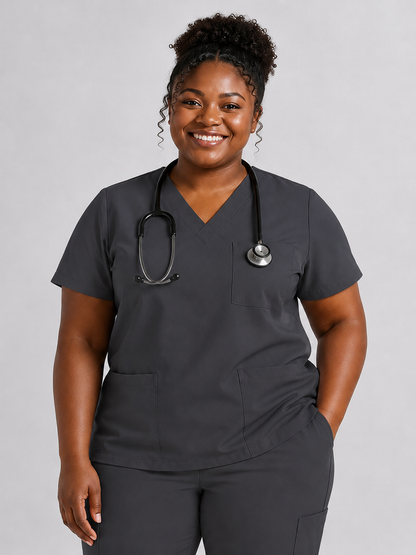 Women's Cura Triple Pocket Scrub Top