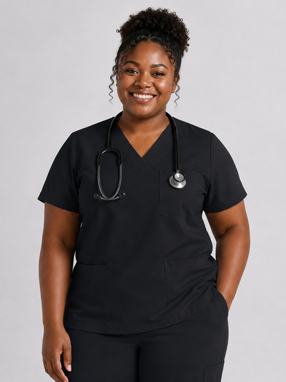 Women's Cura Triple Pocket Scrub Top