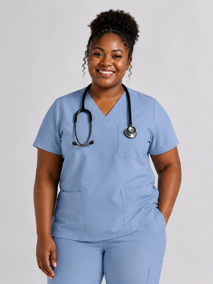 Women's Cura Triple Pocket Scrub Top