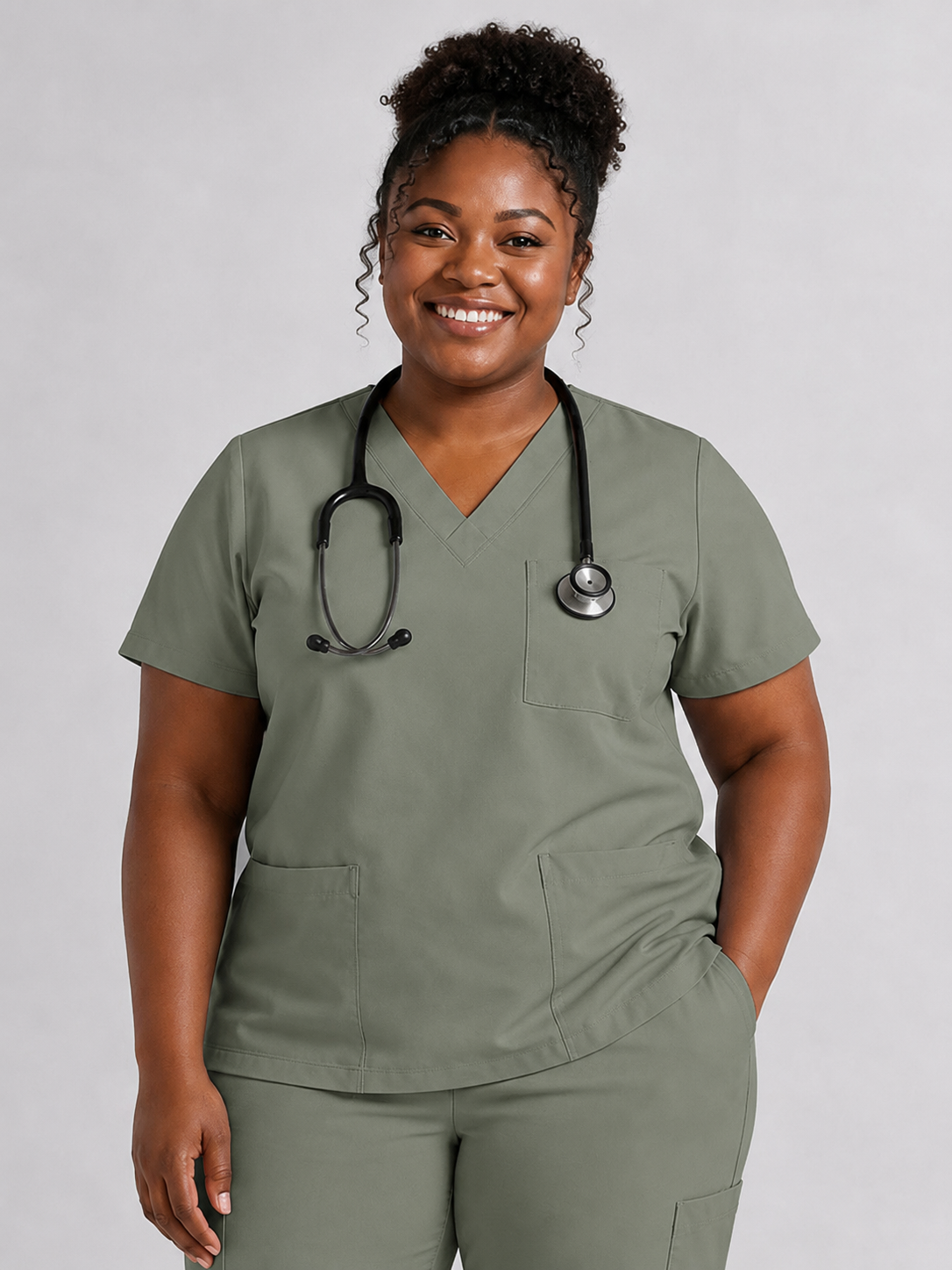 Women's Cura Triple Pocket Scrub Top