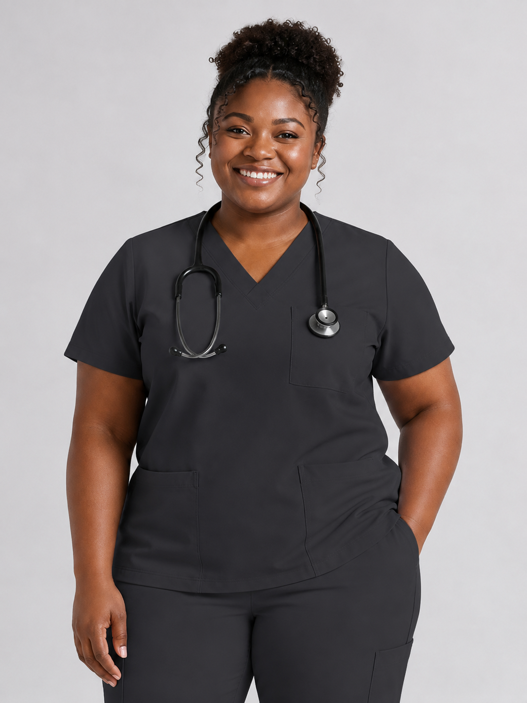 Women's Cura Triple Pocket Scrub Top