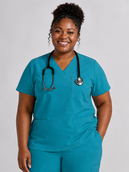 Women's Cura Triple Pocket Scrub Top