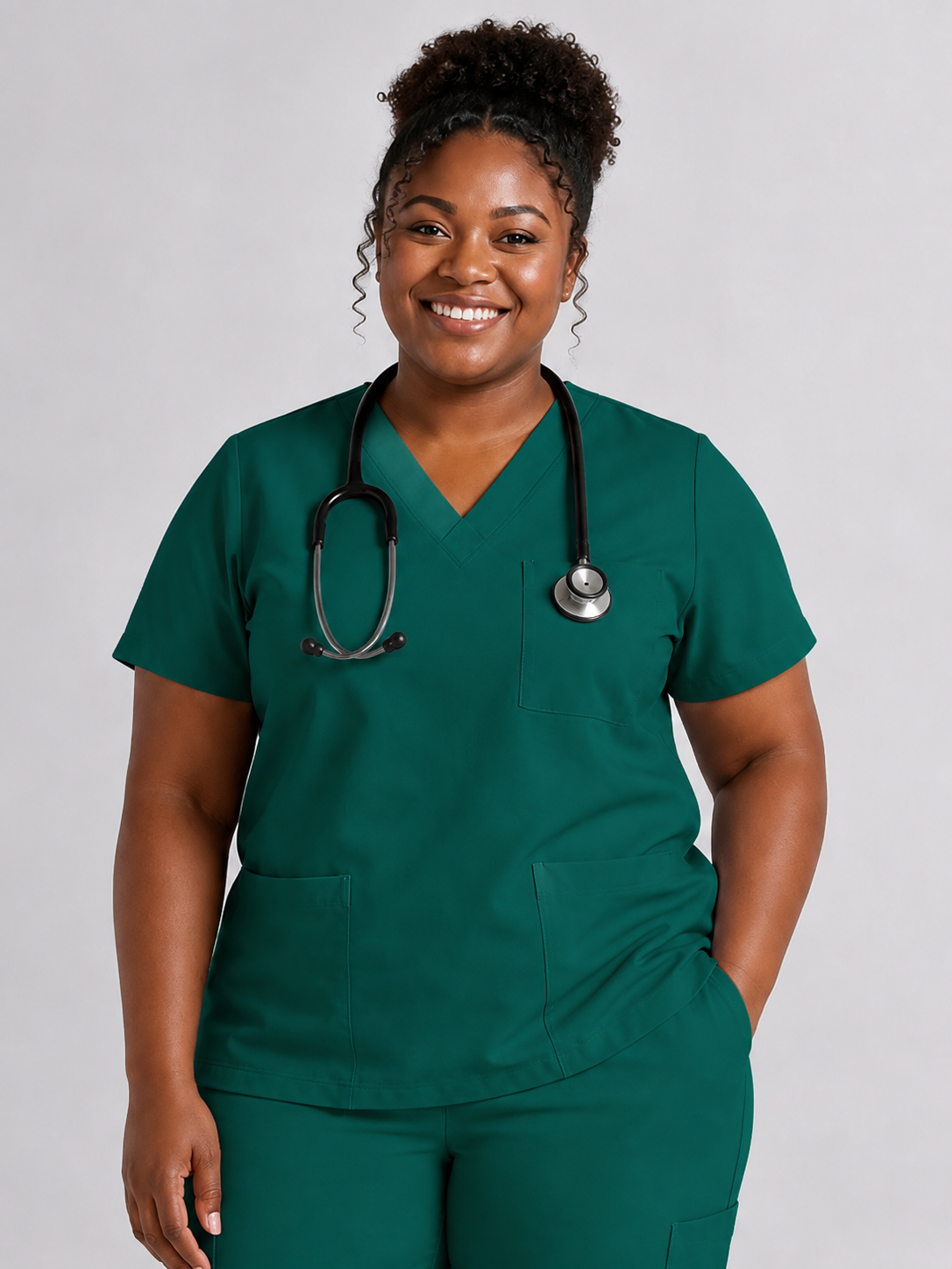 Women's Cura Triple Pocket Scrub Top