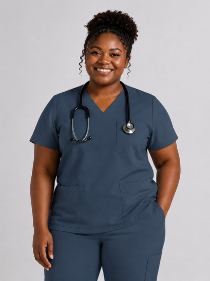 Women's Cura Triple Pocket Scrub Top