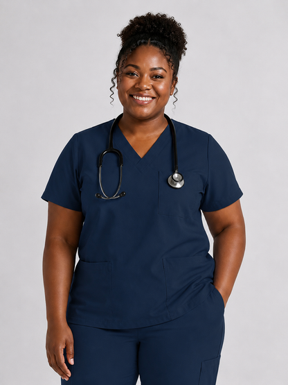 Women's Cura Triple Pocket Scrub Top
