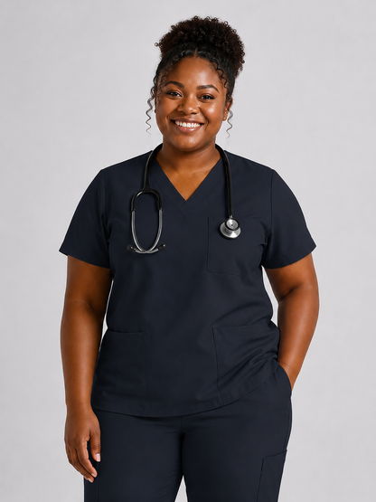Women's Cura Triple Pocket Scrub Top