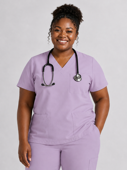Women's Cura Triple Pocket Scrub Top