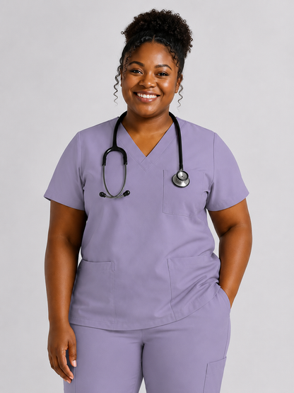 Women's Cura Triple Pocket Scrub Top