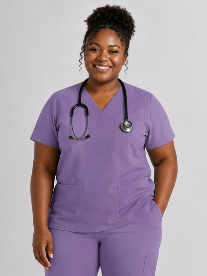 Women's Cura Triple Pocket Scrub Top