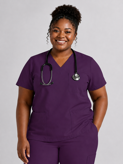 Women's Cura Triple Pocket Scrub Top