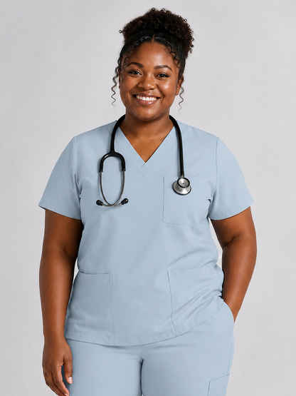 Women's Cura Triple Pocket Scrub Top