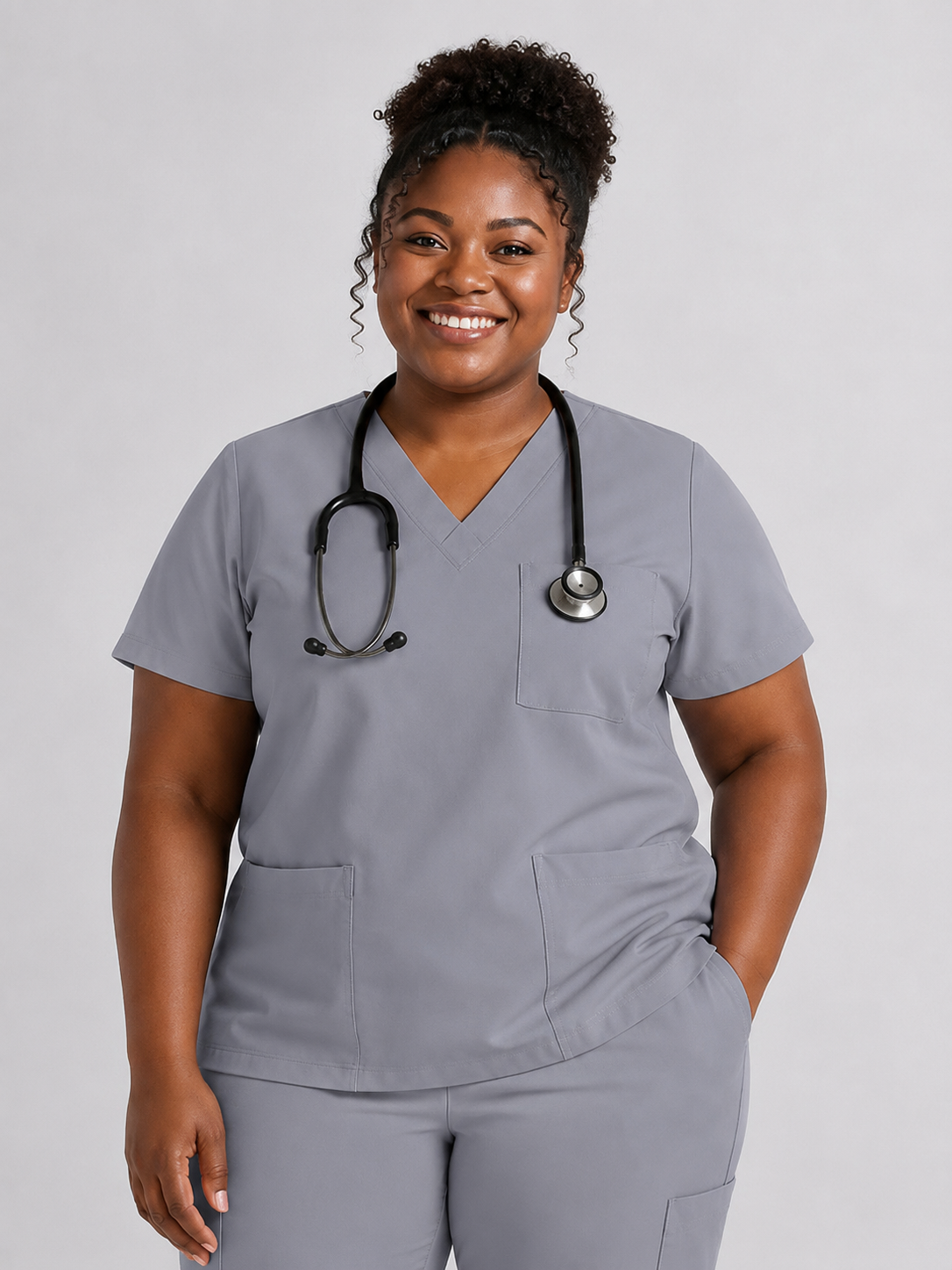 Women's Cura Triple Pocket Scrub Top