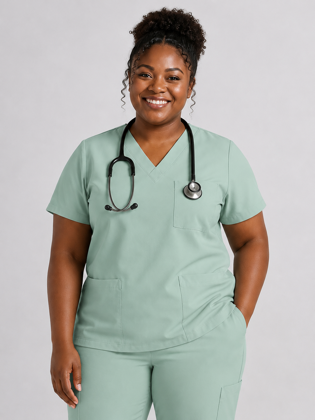 Women's Cura Triple Pocket Scrub Top