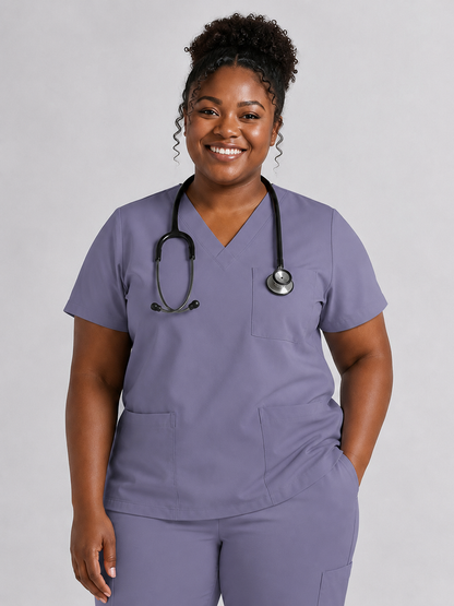 Women's Cura Triple Pocket Scrub Top
