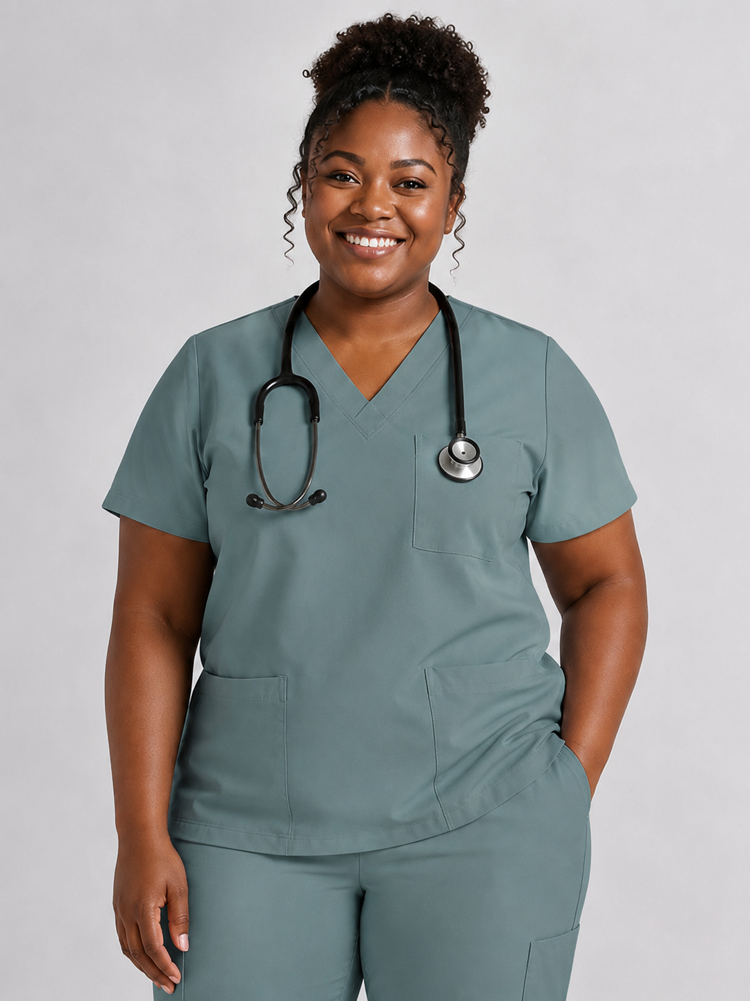 Women's Cura Triple Pocket Scrub Top