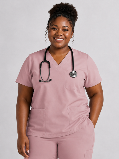 Women's Cura Triple Pocket Scrub Top