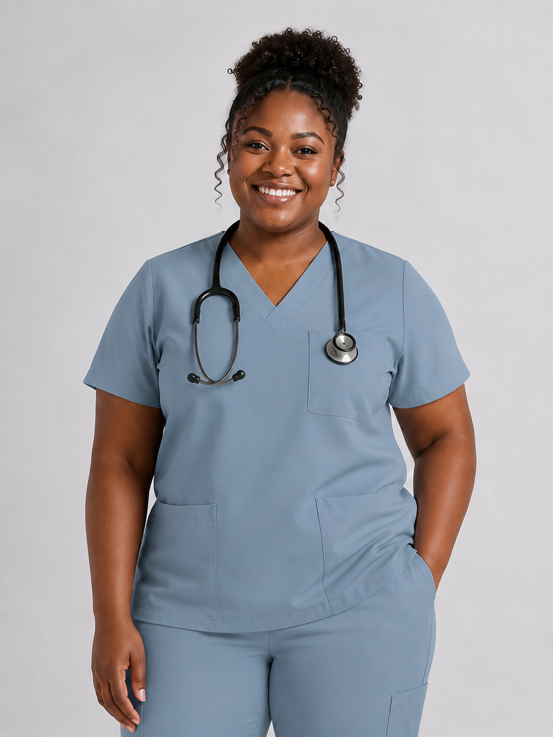 Women's Cura Triple Pocket Scrub Top