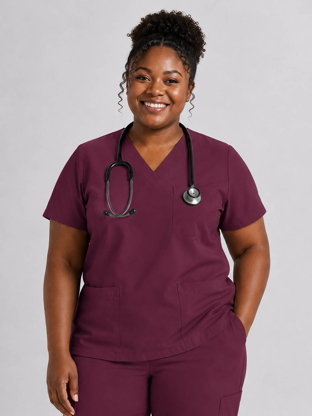 Women's Cura Triple Pocket Scrub Top