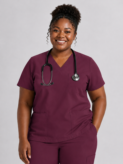 Women's Cura Triple Pocket Scrub Top