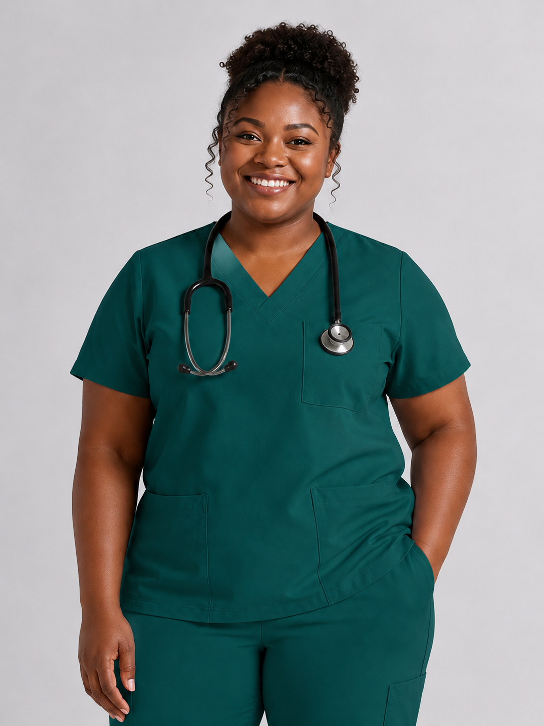 Women's Cura Triple Pocket Scrub Top