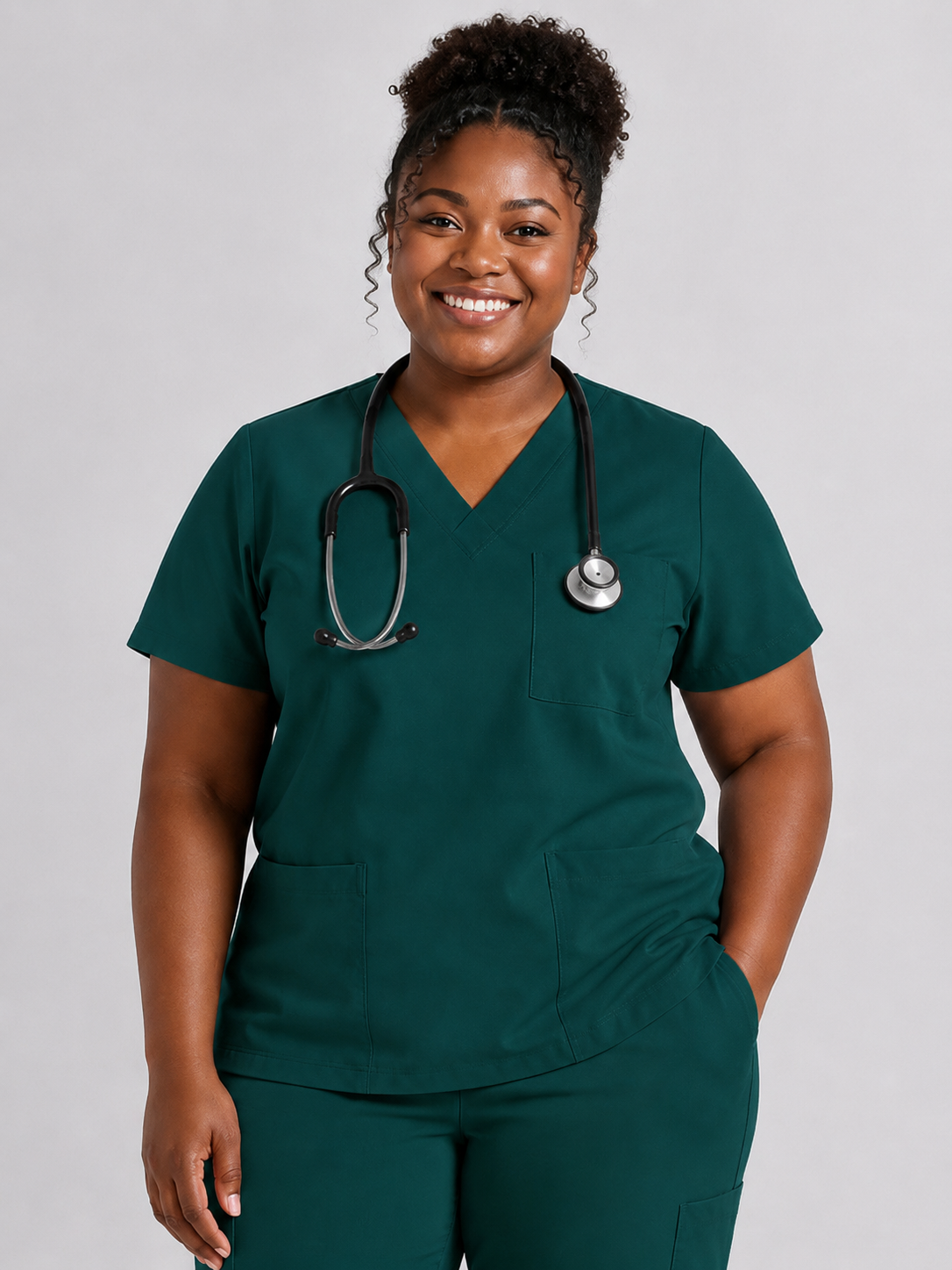 Women's Cura Triple Pocket Scrub Top
