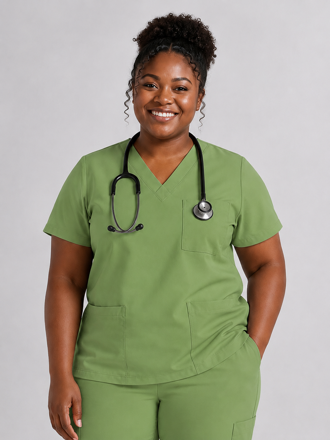 Women's Cura Triple Pocket Scrub Top