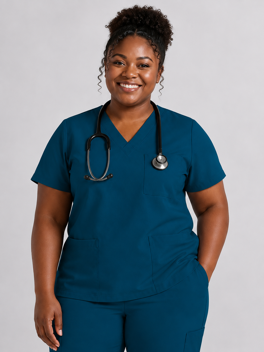 Women's Cura Triple Pocket Scrub Top