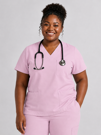 Women's Cura Triple Pocket Scrub Top