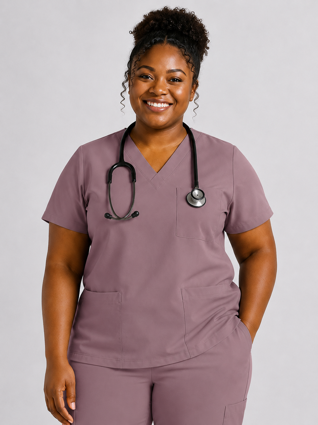 Women's Cura Triple Pocket Scrub Top