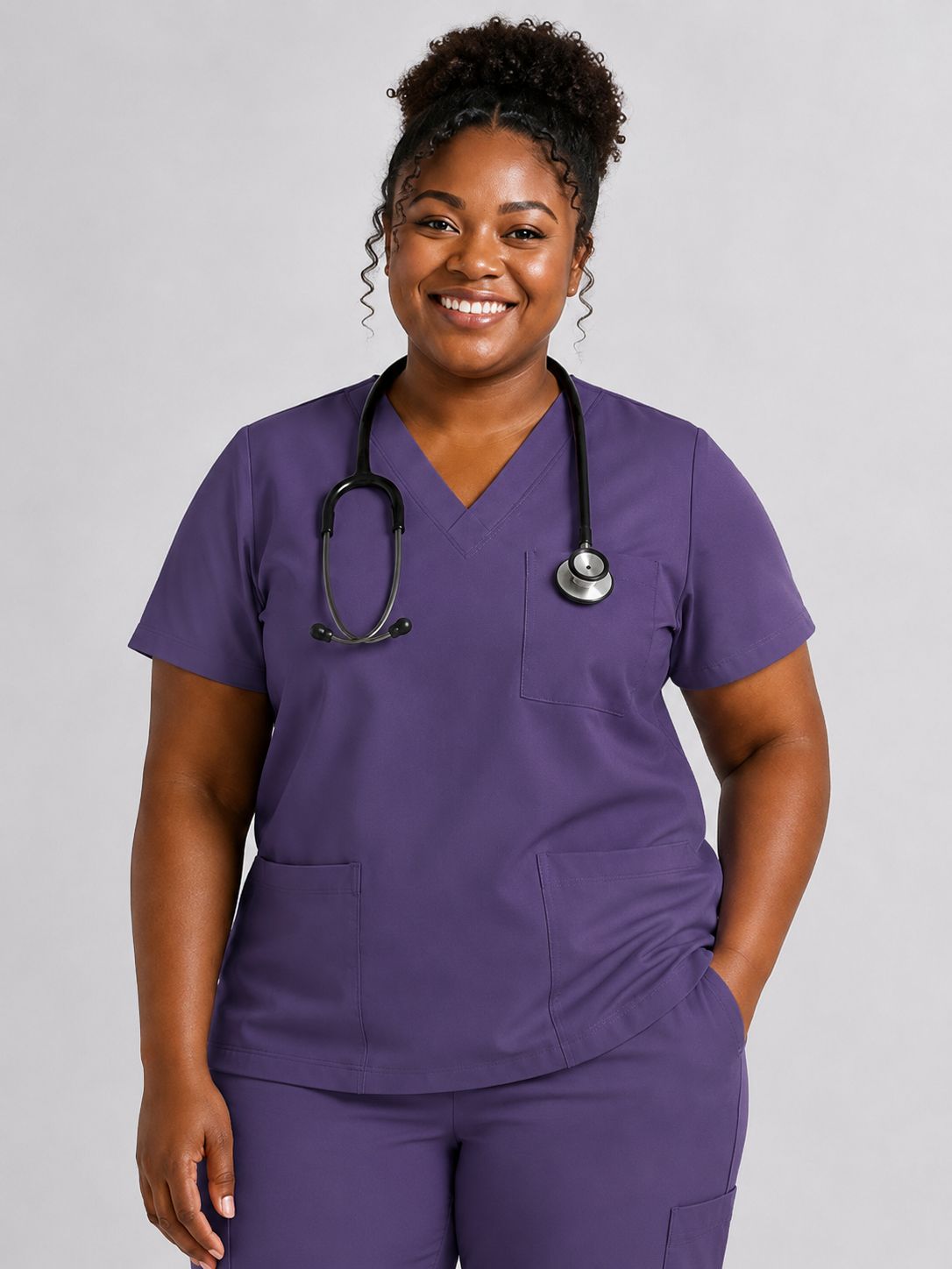 Women's Cura Triple Pocket Scrub Top