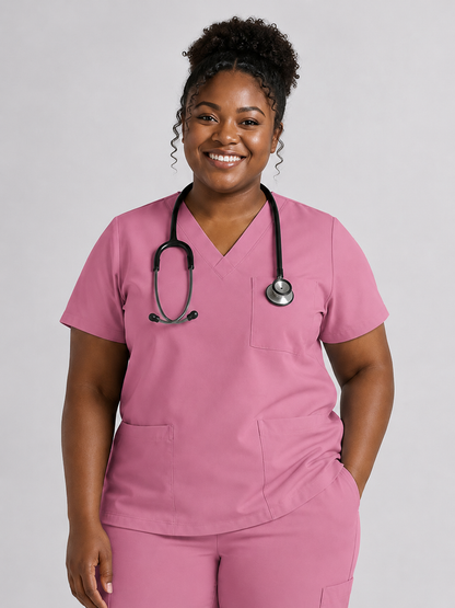 Women's Cura Triple Pocket Scrub Top