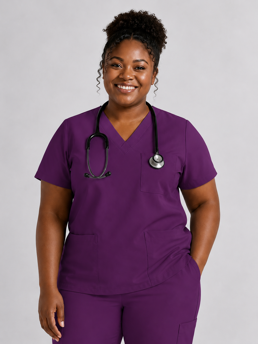Women's Cura Triple Pocket Scrub Top