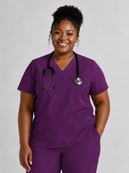 Women's Cura Triple Pocket Scrub Top