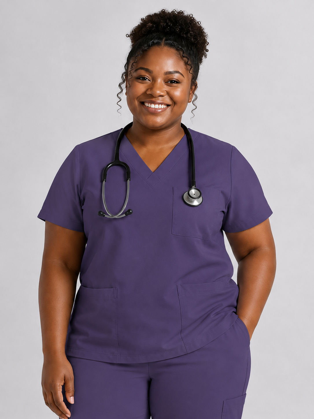 Women's Cura Triple Pocket Scrub Top