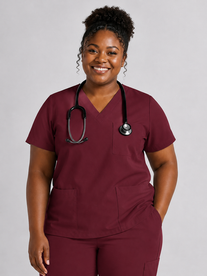 Women's Cura Triple Pocket Scrub Top
