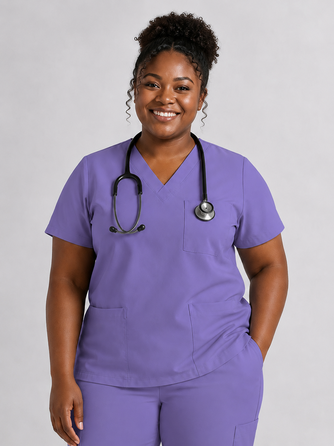 Women's Cura Triple Pocket Scrub Top