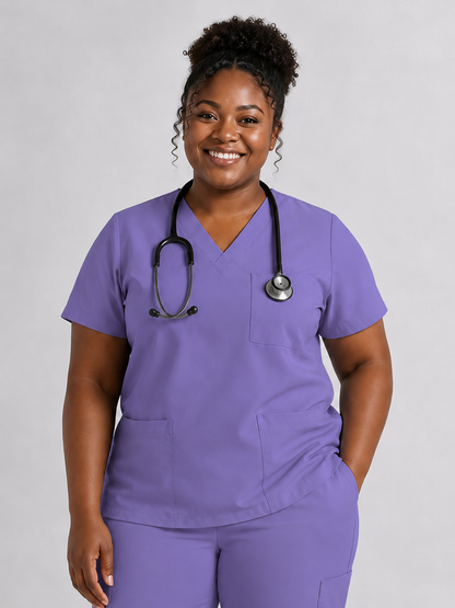 Women's Cura Triple Pocket Scrub Top