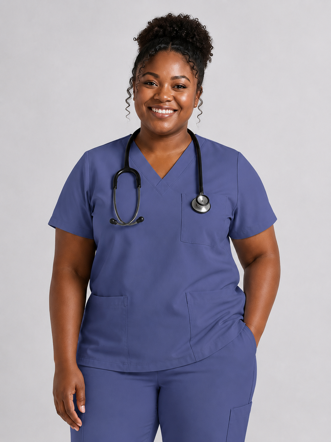 Women's Cura Triple Pocket Scrub Top
