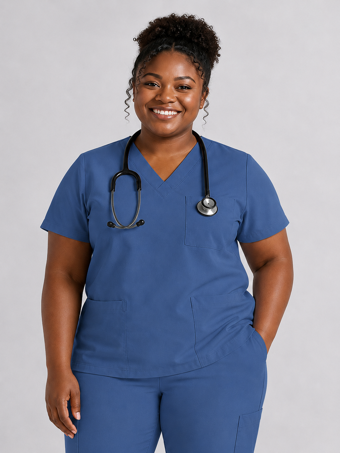 Women's Cura Triple Pocket Scrub Top