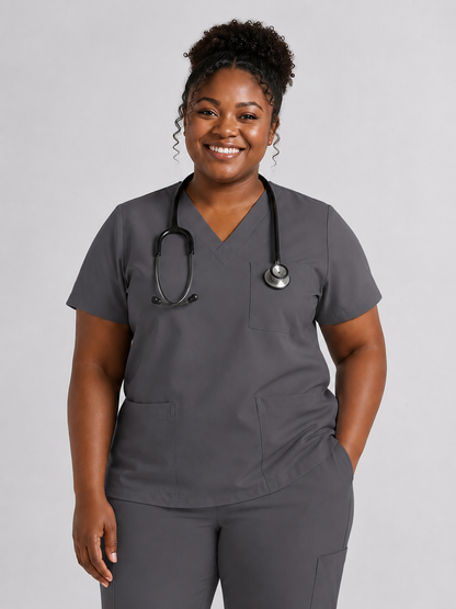 Women's Cura Triple Pocket Scrub Top