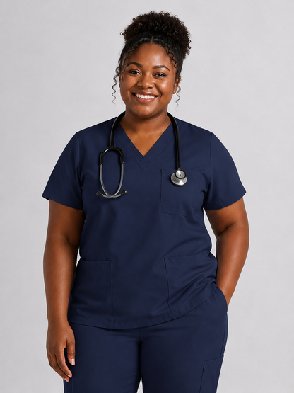 Women's Cura Triple Pocket Scrub Top