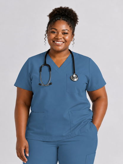 Women's Cura Triple Pocket Scrub Top
