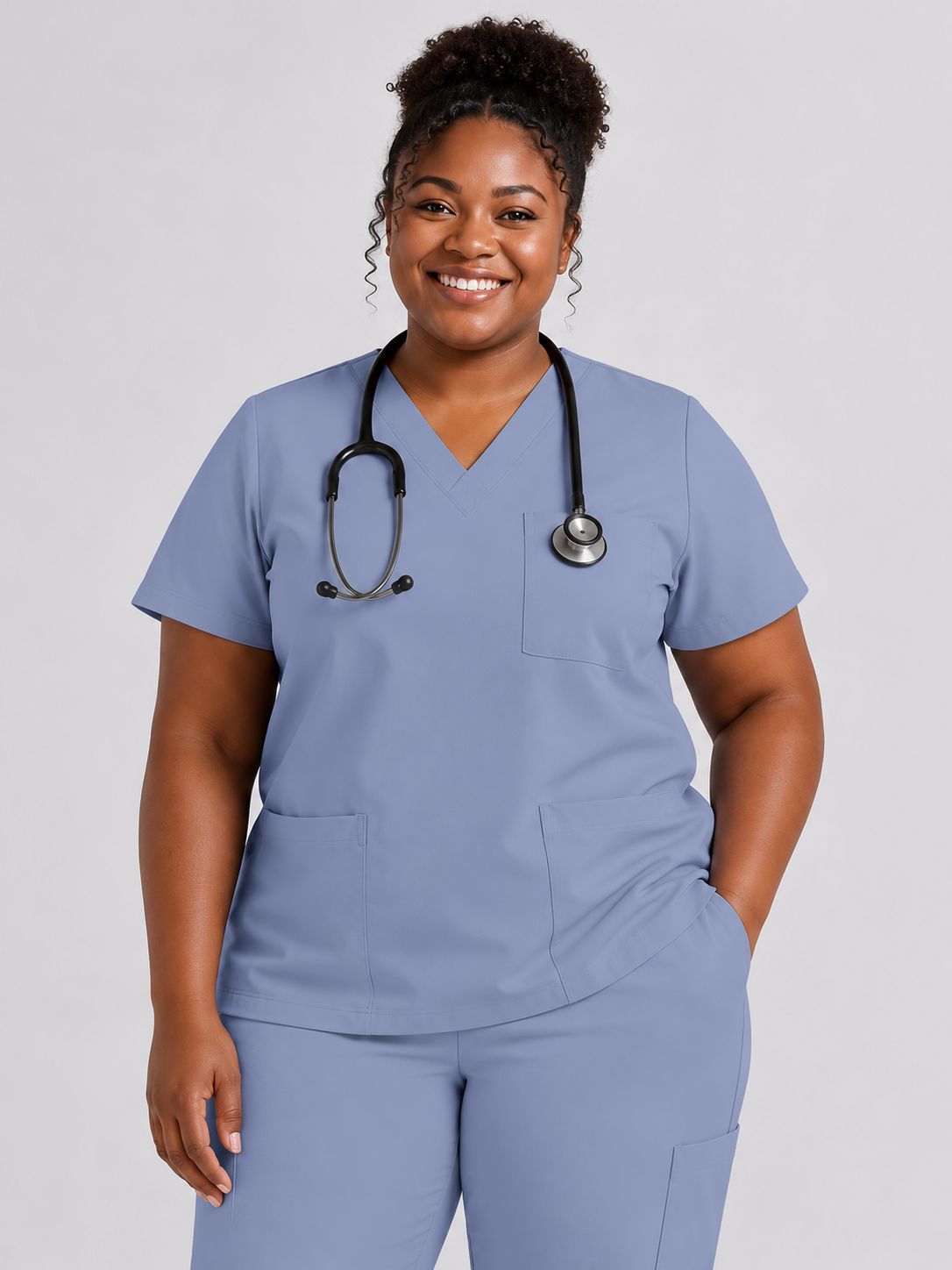 Women's Cura Triple Pocket Scrub Top