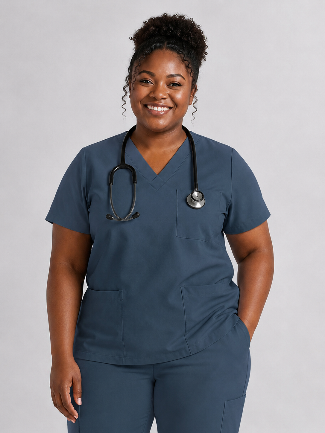 Women's Cura Triple Pocket Scrub Top
