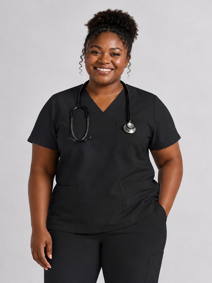 Women's Cura Triple Pocket Scrub Top