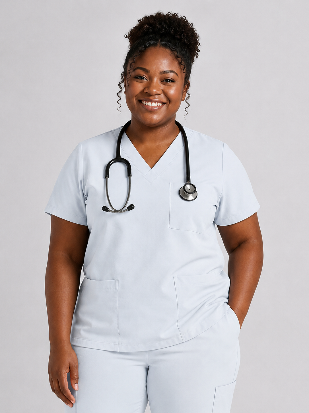 Women's Cura Triple Pocket Scrub Top