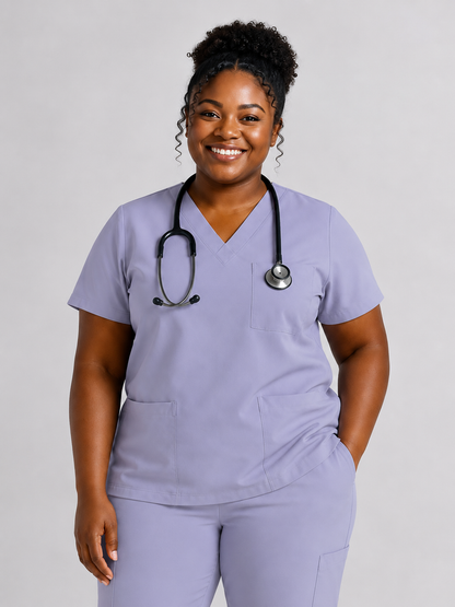 Women's Cura Triple Pocket Scrub Top