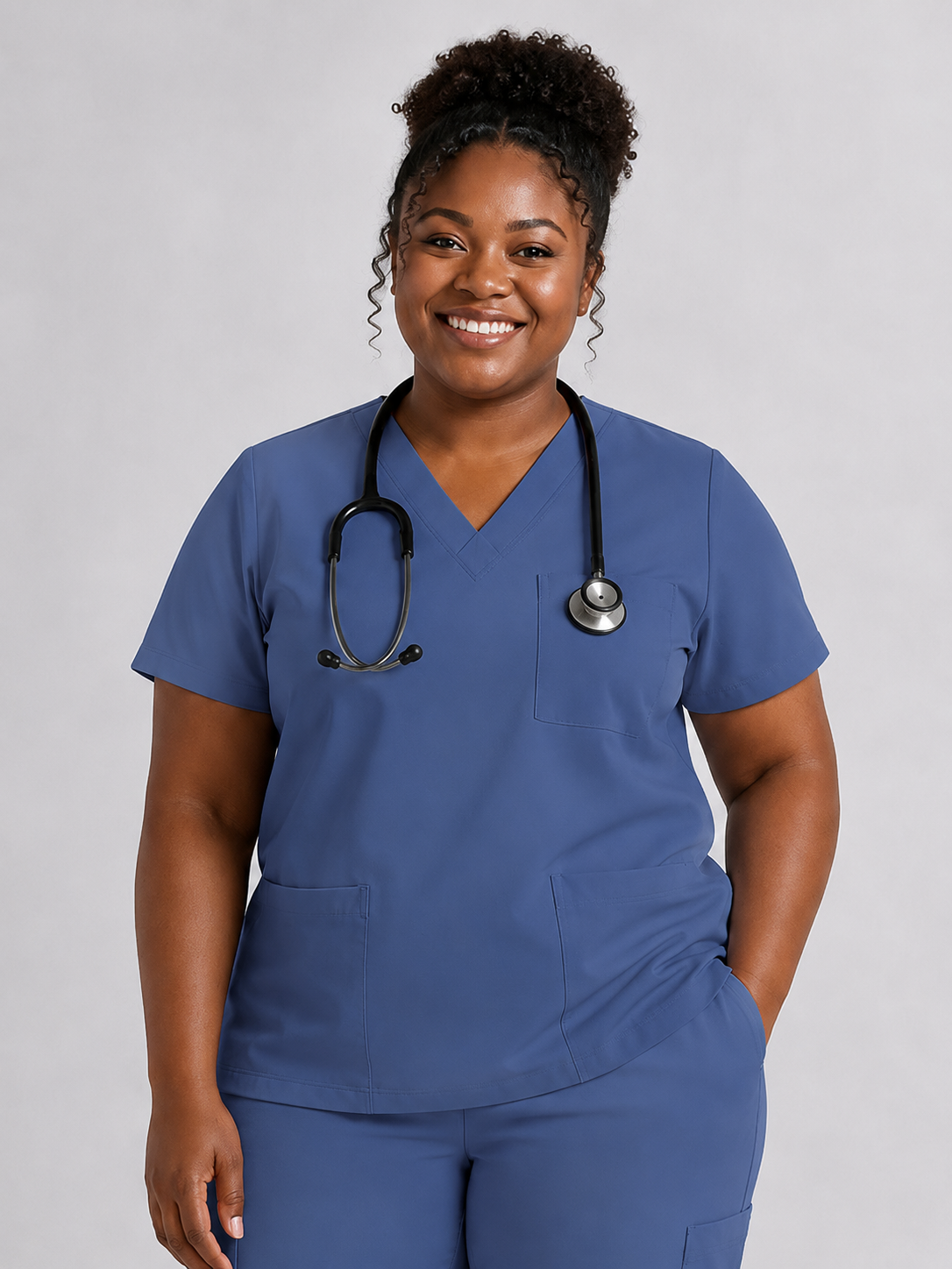 Women's Cura Triple Pocket Scrub Top