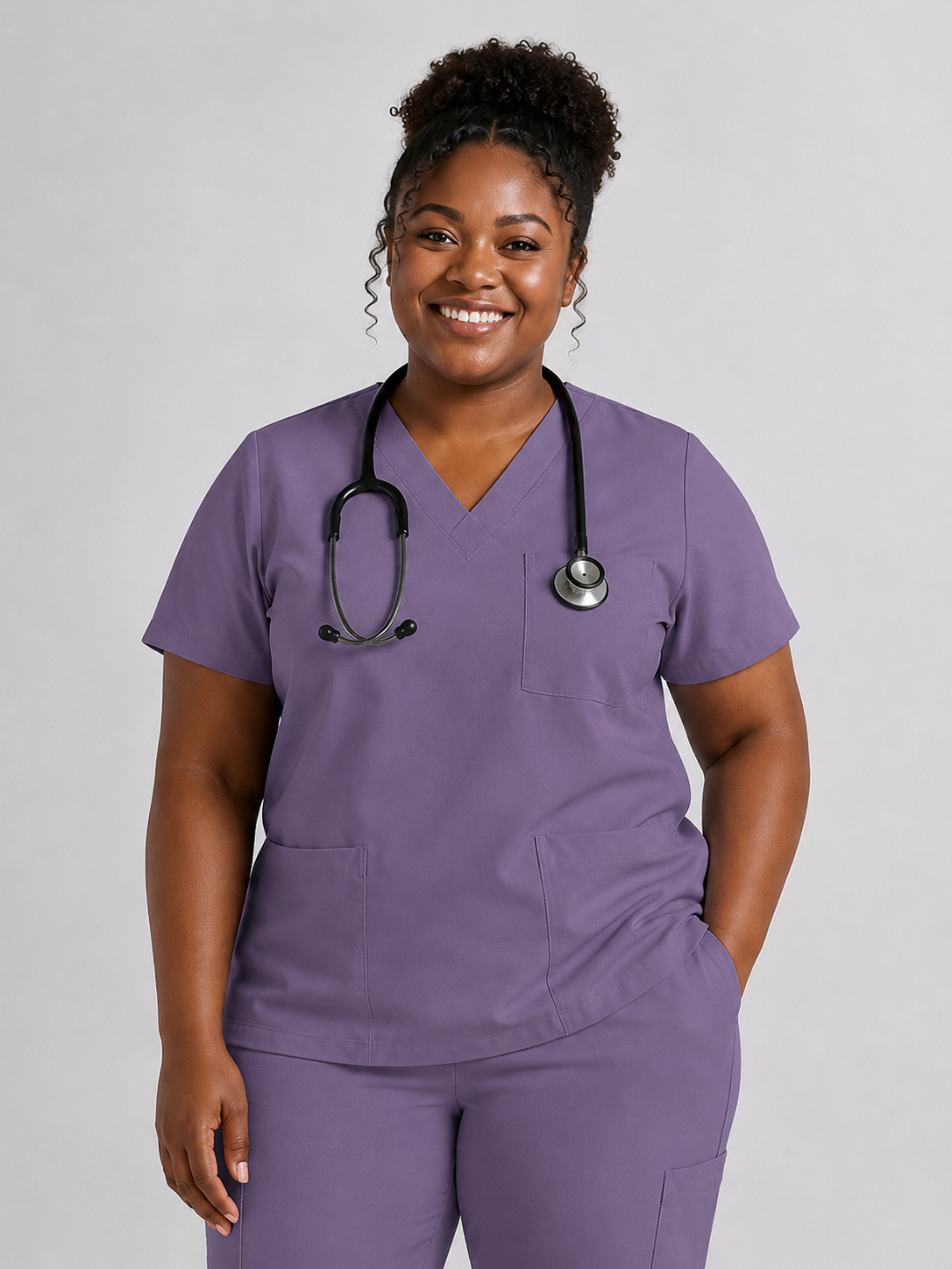 Women's Cura Triple Pocket Scrub Top
